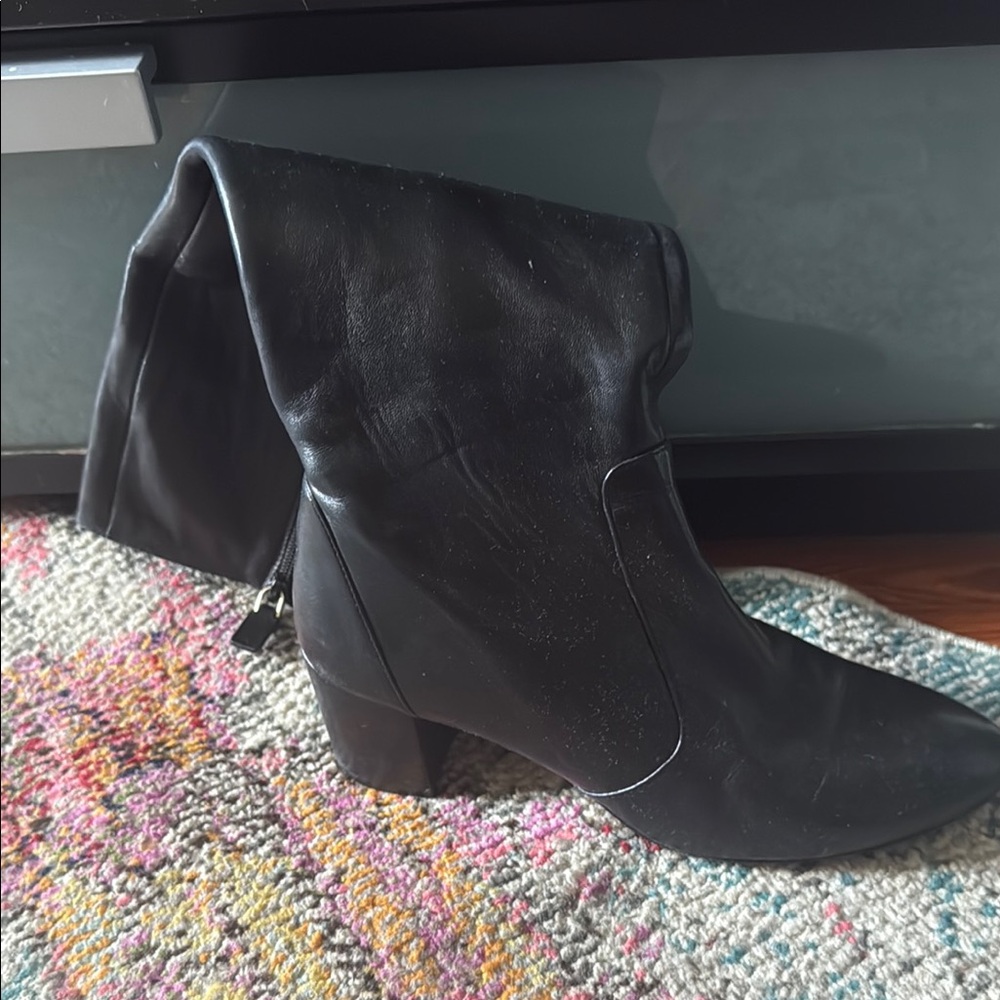 Stuart Weitzman Black Heeled Boots Suede